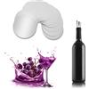 NAILAO 50 Pezzi Disco Vino, Versatore di Vino, Salva Goccia per Vino, Versatore di Vino Antigoccia, Riutilizzabili, per Bottiglie di Vino, Ristorante, Hotel, Bar, Bistro & At Home (Argento)