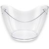 KORAT - Secchiello Trasparente per Ghiaccio per Vino e Champagne in Plexiglass - Portabottiglie con Manici Integrati, Secchio Ghiaccio Elegante per Bar, Eventi e Casa - 27x20x19 Cm - 5 LT