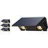 IIRARA Applique Solare da Esterno, Set da 4 Lampade Solari da Parete LED con 3 Temperature di Colore, Luce Up & Down IP67 Impermeabile per Giardino, Terrazza, Cortile e Ingresso