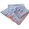 OM DOLCE CASA Porta Bavaglia Tovagliolo Cm 18x30 Compreso Personalizzazione del Nome 6 Varianti Colore 100% Cotone Ideale Per Asilo e Scuola Materna (Azzurro)