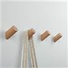 Gumiho EAHOME - Appendiabiti in legno da parete, con ganci per soprabiti, cappotti, cappelli, chiavi, asciugamani, Legno, 5 pz