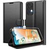 Eirltiy Cover per Samsung Galaxy A23 4G/5G Portafoglio Pelle PU Premium, Custodia Scomparti Carte Antiurto Protettiva Case con 1 Vetro Temperato, Nero