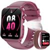Yxtel Smartwatch Uomo Donna, Orologio Smartwatch Intelligente con LED Torcia, Effettua/Risposta Chiamate, DIY Quadranti, 2 Cinturini, Contapassi, Monitor Sonno, Smart Watch Impermeabile IP68