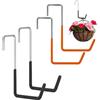 Generic Ganci per piante robuste - ganci a per scala, supporto a parete | 4 ganci in metallo a basso contenuto di piante, scaffali, bici, garage e accessori da giardino
