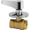 KNM Trade Valvola 1/2 Incasso Ottone Nichelato PTFE