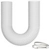 Yrichtra Tubo 125mm x 5m, 5 Strati Antistrappo, Isolamento Termico e Riduzione Rumore, Nessun Odore, Con Fascette - Perfetto per Cappa Cucina, Stufa a Pellet e Ventilazione, Bianco