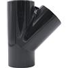 Baumaxxe Raccordo a Y PVC-U 40 mm 45° PN16 Grigio - bm173 | Raccordo a Y con 3 manicotti a incollaggio, ideale per impianti piscina, linee mandata e aspirazione.