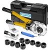 Vrietina Pinza crimpatrice idraulica con tagliatubi e sbavatrici, strumento idraulico Ø12-28 mm, crimpatrice per tubi in rame con stampo ad alta durezza per rame da 12, 15, 18, 22, 28 mm e PEX-AL-PEX 16, 20