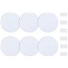 UFURMATE 6 Pezzi Piastra di Copertura con Foro Rotondo, Piastra di Copertura per Serratura in PVC Plastica Piastra a Muro Decorativa per Fori e Graffi (5 cm, Bianco Puro)