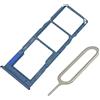 MMOBIEL Vassoio Carta Dual SIM Compatibile con Samsung Galaxy A12-6.5 Inch - 2020 - Porta Scheda Incl il Pin - Blu