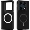 GIOPUEY Cover Magnetica per Motorola RAZR Fold, Compatibile con MagSafe, Materiale PC Rigido Custodia, Comodo e Liscio al Tatto Case - Black