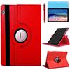 R.SHENGTE Custodia per Huawei MediaPad T5 10 Tablet 10.1 inch (AGS2-W09 AGS2-L09 AGS2-L03) - Rotazione di 360 gradi Custodia protettiva completa per supporto,Con Penna Stilo, Pellicola Per Schermo (Red)