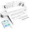 ByteCintia Stampante Portatile A4 Senza Inchiostro, Stampante Termica Bluetooth da Viaggio, Compatibile con iPhone Android e PC, per Smart Working, Auto, Stencil Tatuaggi, Bianco
