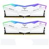 WEELIAO Team Group T-Force DELTA RGB DDR5 RAM, 6000 MHz, 32 GB (2 x 16 GB), CL30, memoria desktop con illuminazione RGB, raffreddamento PMIC, overclock one-click (bianco)