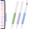 AHASTYLE 3 Pezzi Apple Pencil Grip Custodia Silicone Ergonomica Holder Accessori per Apple Pencil Pro e Apple Pencil 2. Generazione e Apple Pencil USB-C (Blu+Verde+Viola)