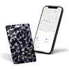 lulaven Ucard Wallet Tracker Card 1pcs,sottile Bluetooth Tracker,funziona solo con Apple Find My iOS, ricaricabile, cercatore portafoglio e localizzatore di oggetti per portafoglio(diamante)