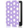 MoKo Custodia per 6 Amazon Kindle Basic 11ª Gen 2024/2022, Lilla a pois
