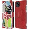 Head Case Designs Licenza Ufficiale Michel Keck Poodle Cani 2 Custodia Portafoglio in Pelle Compatibile con Apple iPhone 15 Plus