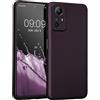 kwmobile Custodia Compatibile con Xiaomi Redmi Note 12S Cover - Protezione Back Case Morbida - Silicone TPU Effetto Metallizzato bordeaux metallizzato