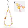 Coiwxmoi Cordino per Cellulare Telefono Perline di Cristallo, Perline Collana Porta Cellulare Corda Cellulare Polso Catena Colorata, Cordon Anti-Perte Universel pour Femmes et Filles, Multicolor 01
