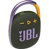 JBL CLIP 4 Speaker Bluetooth Portatile, Cassa Altoparlante Wireless con Moschettone Integrato, Design Compatto, Resistente ad Acqua e Polvere IPX67, fino a 10 h di Autonomia, USB, Verde