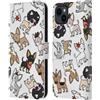 Head Case Designs Chihuahua Razze di Cani Pattern Custodia Portafoglio in Pelle Compatibile con Apple iPhone 15 Plus