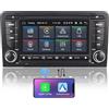MAVYULQEF Compatibile Autoradio A3 S3 RS3 8P 2003-2012 Linux Avvio LampoCarPlay/Android Auto Wireless/Bluetooth/FM/AM/RDS/USB