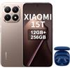 XIAOMI 15T, Smartphone 12+256GB, Display da 6,83 120Hz, MediaTek Dimensity 8400-Ultra, Obiettivo ottico Leica Summilux 50MP, 5500mAh, Garanzia 2 anni,Oro,incluso cuffie smart incluse blu