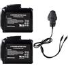 GHONLZIN 2Pcs 7.4V 5000mAh Batterie Ricaricabili ai Polimeri di Litio da 37 Wh con Caricabatterie per Guanti Riscaldati, Calzini, Cappelli, Solette, Pantaloni Termici per Biancheria Intima, Muffole