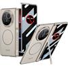 COQUE Custodia per Magic V6,Pellicola per la Privacy Cerniera Magnetica Copertura Completa,Supporto Laterale Sottile Anello Magnetico Cover per Telefono per Honor Magic V6-Grigio titanio