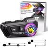 Moman H4P - Cuffie intercom per casco moto, BT5.1, con altoparlanti Hi-Fi, doppia riduzione del rumore, RGB/FM/vivavoce, controllo vocale AI, per guidatori singoli (nero-H4P)
