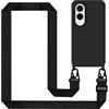 Tawarror Cover per Samsung Galaxy S25 Edge con Cordino, Custodia Morbida Sottile Silicone con Regolabile Tracolla con Laccio Collana Practical Stylish Flessibile Antiurto Protezione Case - Nero