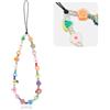 Coiwxmoi Cordino per Cellulare Telefono Perline di Cristallo, Perline Collana Porta Cellulare Corda Cellulare Polso Catena Colorata, Cordon Anti-Perte Universel pour Femmes et Filles, Multicolor 02