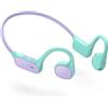 iClever Cuffie per bambini a conduzione ossea, sicurezza per orecchie aperte, impermeabili IPX5, piegatura a 360°, cuffie leggere per bambini wireless Bluetooth 5.3, auricolari per bambini USB-C per