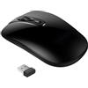 Generic Mouse senza fili ricaricabile silenzioso - 2,4 GHz mouse senza fili da viaggio con ricevitore USB, design sottile, 1600 DPI, clic silenzioso, per Windows, Mac e laptop, nero