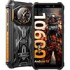 FOSSiBOT F101 Pro Rugged Smartphone (2023) - 15GB+128GB(1TB TF) Android 13 Telefono Indistruttibile, 10600mAh, 24MP+8MP Camera, 5,45 HD+, IP68/69K Impermeabile Celllare Antiurto NFC/OTG/GPS/Dual SIM