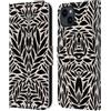 Head Case Designs Licenza Ufficiale Gabriela Thomeu Foglie Popolari in Bianco E Nero Floreale Custodia Portafoglio in Pelle Compatibile con Apple iPhone 15 Plus