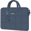 MOSISO 13.3 pollici Custodia Laptop,13-13.3 pollici Borsa PC Gonfia Compatibile con MacBook Air 13 13.6/Neo/Pro 13/14,HP ASUS Lenovo,Borsa Rectangle Quilted Manico&Ciondolo Flower, Blu Foschia