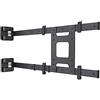 Meliconi SPACE SYSTEM THE SHAPE, Supporto TV Parete a Bandiera, Staffa per TV di Design da 55 a 82, Rotazione 90°, Attacco VESA 200-300-400-600, Portata 70 Kg, Made in Italy, Nero