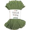 Stafil Filled Ropy Ø 6 mm, Filato Effetto Corda 250 g ~ 50 m, 70% Cotone Riciclato e 30% Poliestere, per Cestini, Decorazioni e Lavori a Uncinetto, Colore Verde Oliva