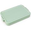 Brabantia - Make & Take Lunch Box - Flat - Spazio per Panini - Coperchio con Clip -Adatto per Congelatore - Adatto per Lavastoviglie & nel Microonde - Jade Green - 26 x 17 x 4 cm