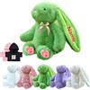 DRAJOIN Animale di Peluche Coniglietto Personalizzato, Custom Stuffed Bunny Plush con Foto Testo come Regalo Personalizzato Plushie Coniglio per Bambini Ragazze, Bambini Primo Regalo di Pasqua, 25 cm