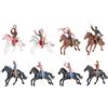 Toyvian 8Pcs realistico western Playset,Figurine di nativi americani,Cowboy e indiani giocattoli figura,Pose assortite