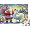 rMpSzDkFbWgHj Babbo Natale Cigno Paesaggio Invernale Puzzle 1000 Pezzi per Adulti Carta Gioco di Puzzle Relax Famiglia Regalo Decorazione Casa 38x26cm/1000pcs