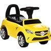 Macchinina Per Bambini Cavalcabile Con Volante, Fari E Musiche Integrate, Macchina Per Bambini In Pp E Metallo, 63.5x28x36 Cm, Giallo