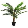 Pianta Artificiale Palma Cycas Alta 123cm Per Interno Ed Esterno Con Vaso Incluso