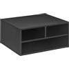 Mobile Porta Stampante Da Ufficio Con 3 Ripiani Aperti A 2 Livelli, 47x40x22.5 Cm, Nero