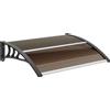 Pensilina Da Esterni Impermeabile E AntI-Uv, In Pc, Pp E Alluminio, 75x100x23 Cm, Marrone E Nero