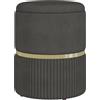 Pouf Contenitore 120 Kg Max Per Soggiorno, Ingresso E Camera, In Poliestere, 36x36x44 Cm, Grigio