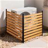 VEVOR Recinzione in Legno per Giardino 1219 x 1244 x 1219 mm, per Esterni a 2 Pannelli, Struttura in Acciaio, Recinzione per Giardino da Esterno per Bidone Utensili Giardinaggio Piscina Cortile